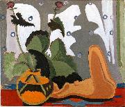 Stil-life with sculpture in front of a window, Ernst Ludwig Kirchner